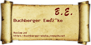 Buchberger Emőke névjegykártya